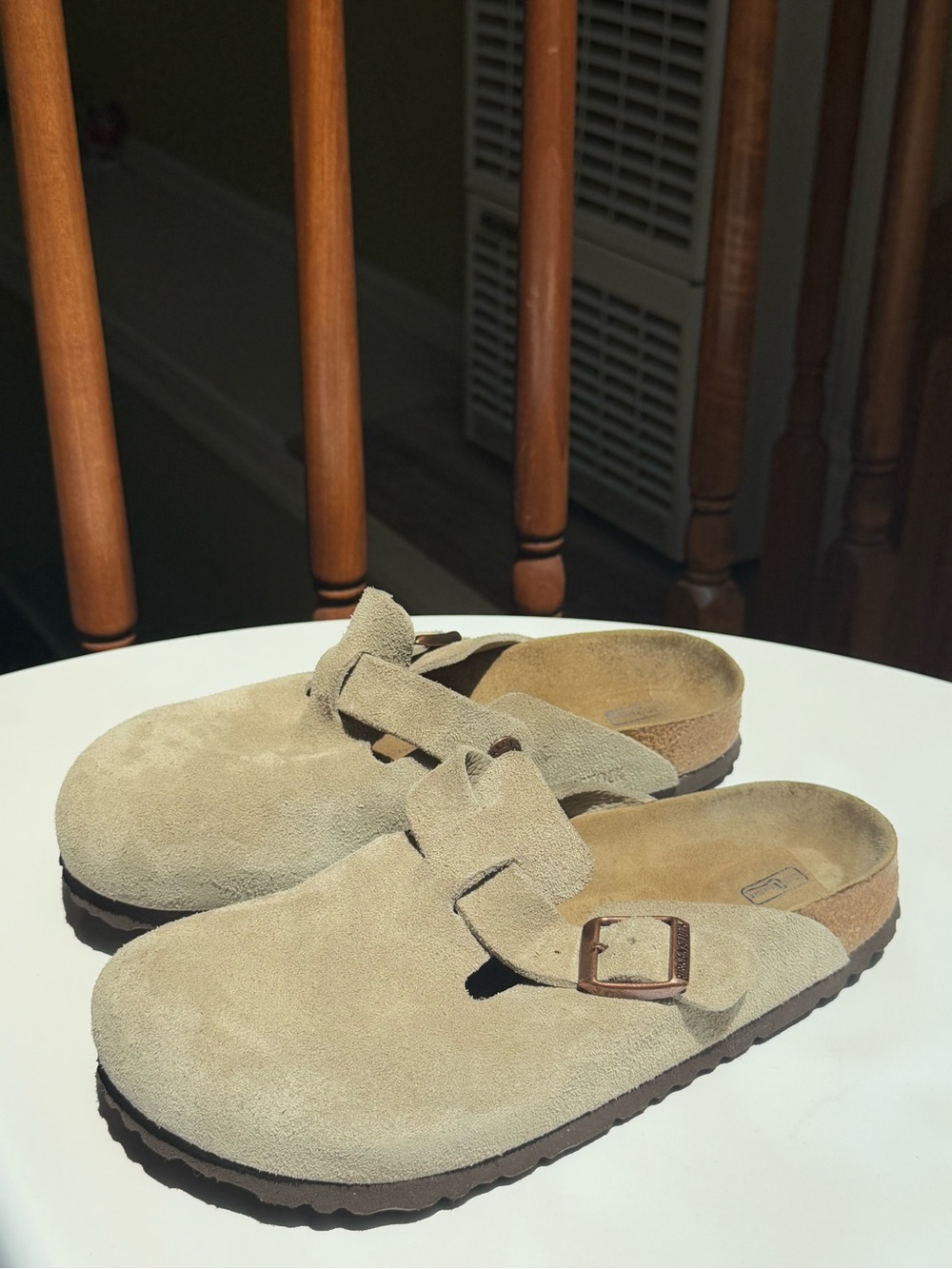 Birkenstock Boston Suede Slip-On Clogs with Buckle size 7-7.5 women - Picture 2 of 5